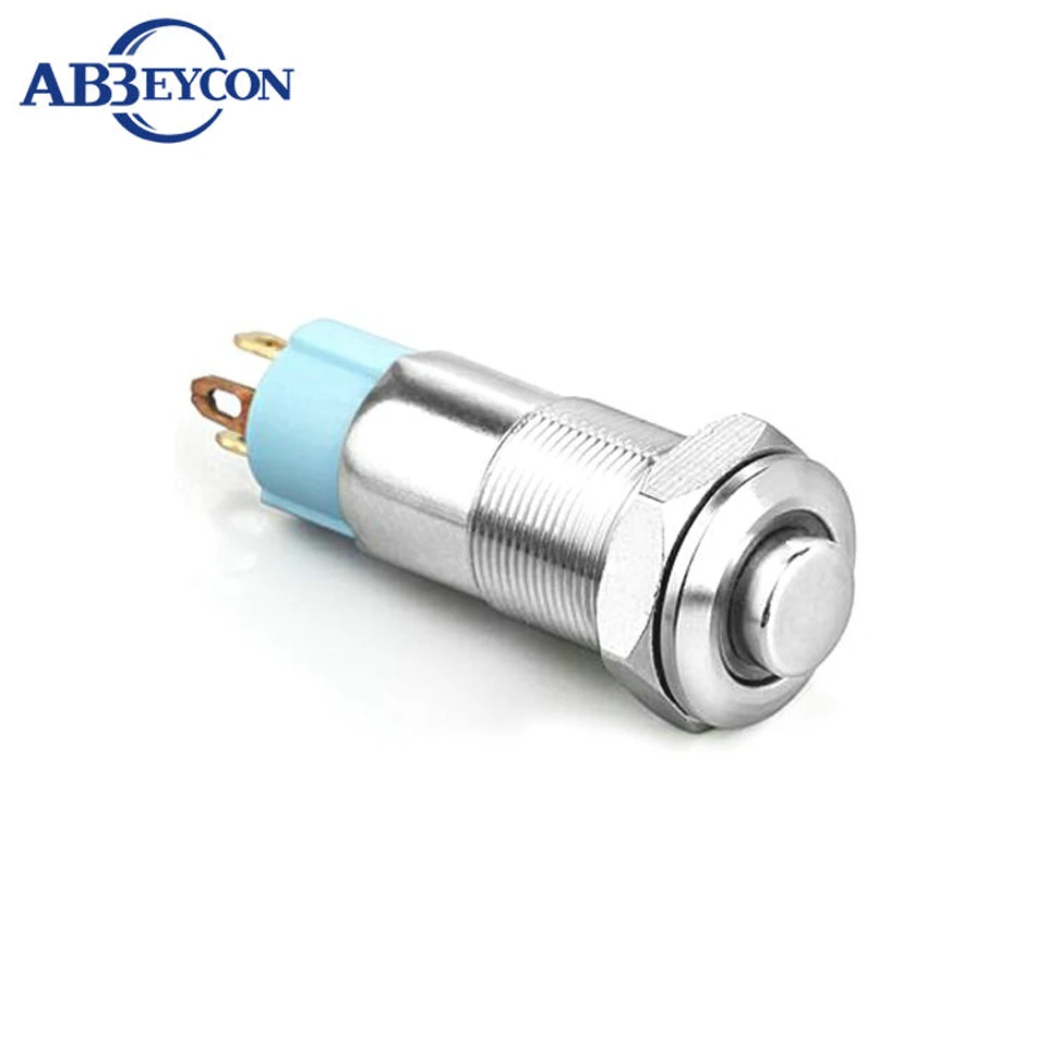 

1pc/lot IP65 10mm 1NO Push Button Momentary Ring Illuminated/Dot Led Light stainless steel Anti-Vandal switch