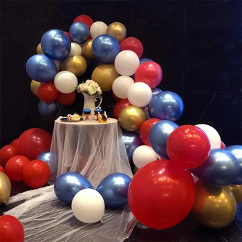 

88pcs Red Blue White Party Supplies Latex Balloons for Garland Balloon Arch Ganland Kit Balloons for Baby Showers Graduations