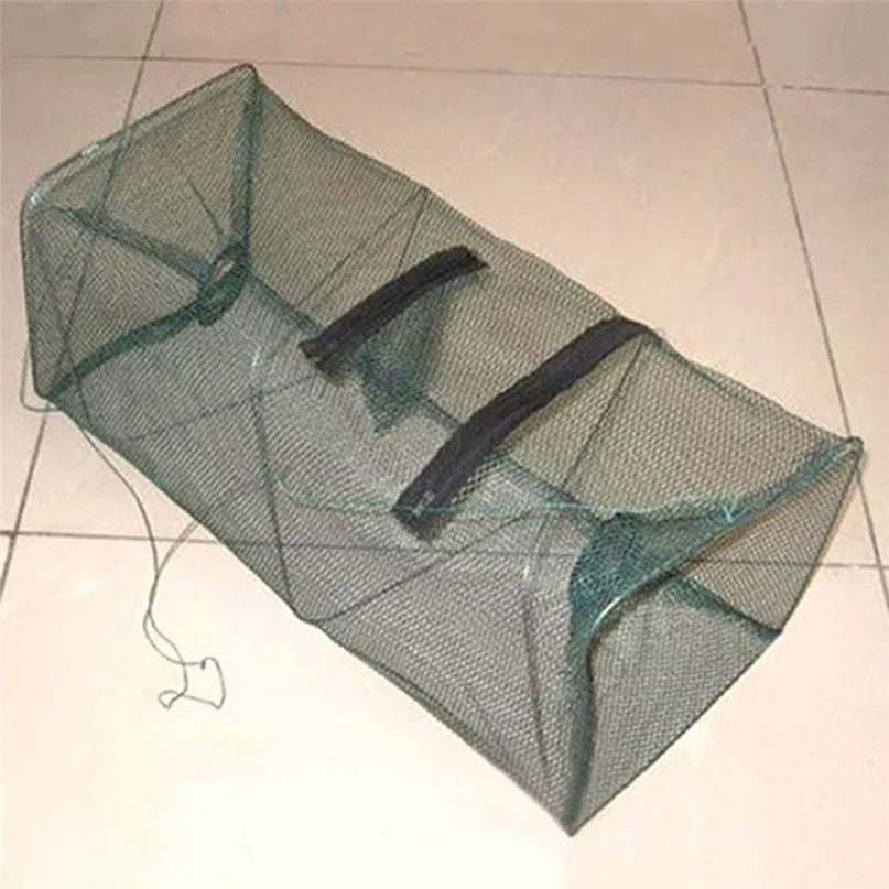 New Foldable Fish Carp Bait Fishing Cage Cast Iron Immersion Cage Shrimp Basket Fishing Tackle Equipment #2J04 (8)