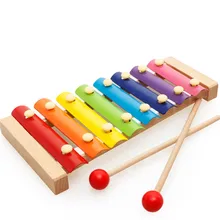 Восьмитоновый деревянный музыкальный инструмент Монтессори ручная, ударная фортепиано ксилофон музыкальные игрушки для малышей забавная обучающая игрушка Детские подарки