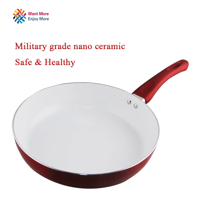Koop Non stick Koperen Koekenpan met Nanoschaal Keramische Coating en Inductie koken, Oven amp; vaatwasmachinebestendig panela de ceramica pot