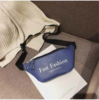 

New Fashion Women PU Leather Portable Sports Running Waist Bag Lady Solid Fanny Pack Waterproof Money Wallet Belt Zip Bum Pouch