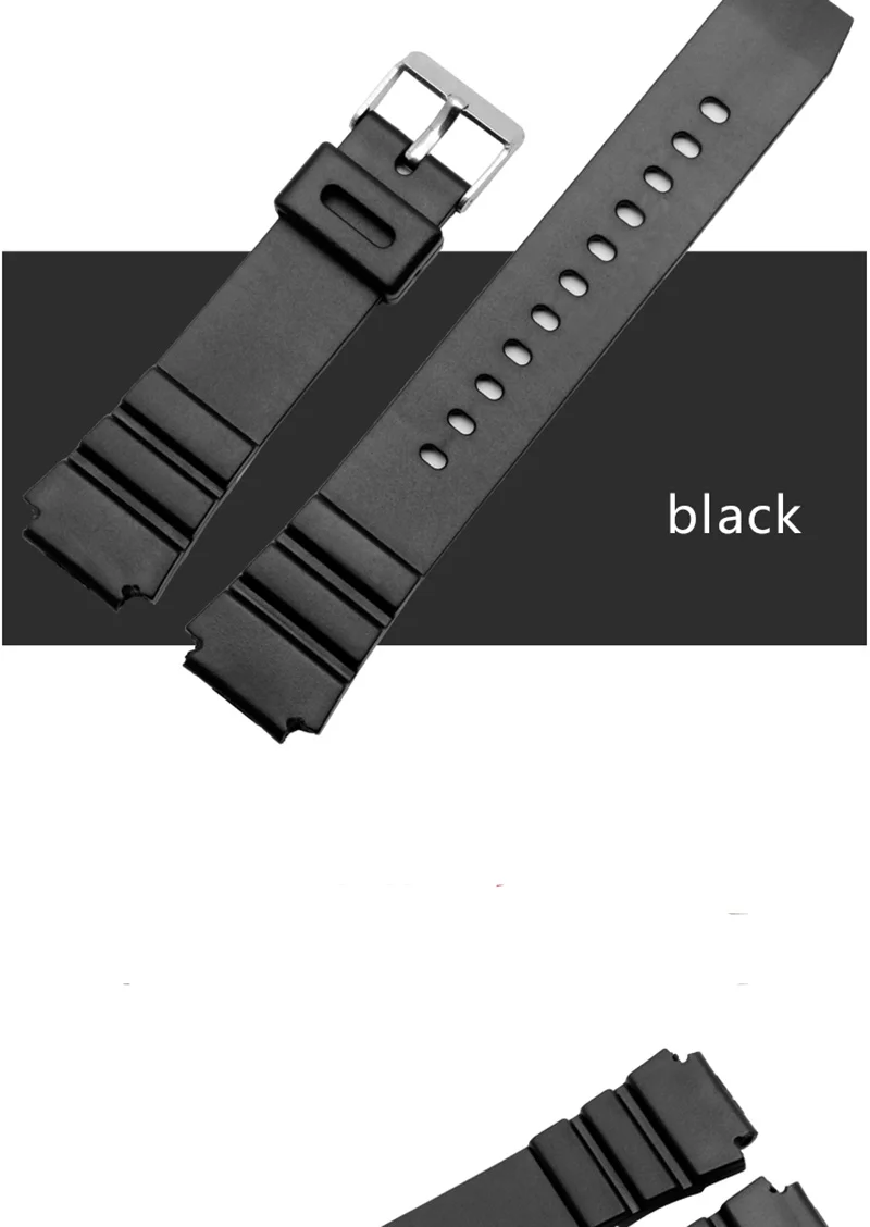 1 шт. ремешок для часов, силиконовый резиновый ремешок для мужчин, MS, спортивный, для дайвинга, черный ремешок для CASIO, замена, электронные наручные часы, ремень, часы, аксессуары