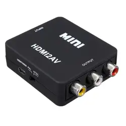 1080 P Мини hd-конвертер Box HDMI для AV RCA CVBS композитного видео и аудио адаптер переменного тока