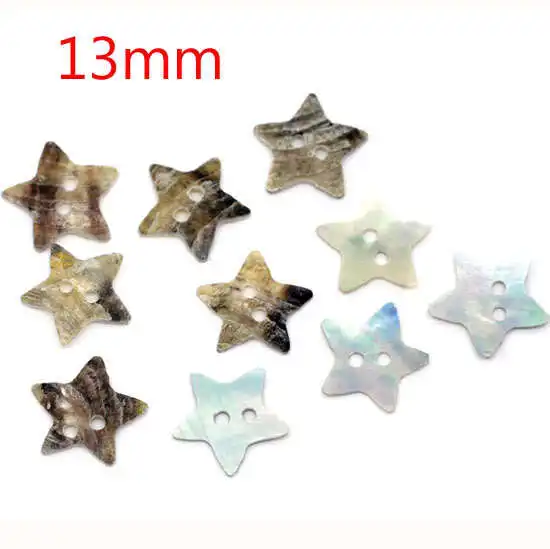 

100 Pcs 13mm 2Holes Mother Of Pearl Star Sewing Buttons Scrapbooking Knopf DIY Accessories Decorative Clothing Button