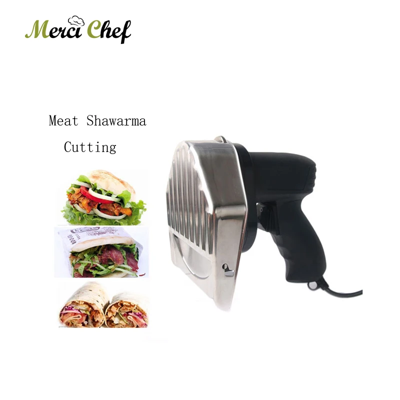 Kebab Slicer Kitchen Knife Electric Shawarma Kebab Makers Cleaver Food Processor Kebab Shawarma Meat Cutter With 2 Blades
