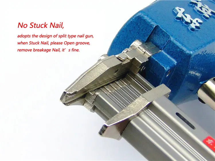 Stapler 2 In 1 for Wood Board 10-30mm Gauge Brad Nailer Air Nail Gun 4-8 Bar 