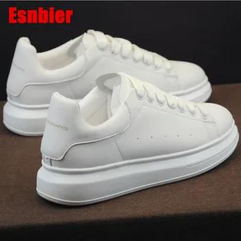 

Women Sneakers 2019 Fashion Breathble Vulcanized Shoes Pu leather Platform Lace up Casual White Tenis Feminino Zapatos De Mujer
