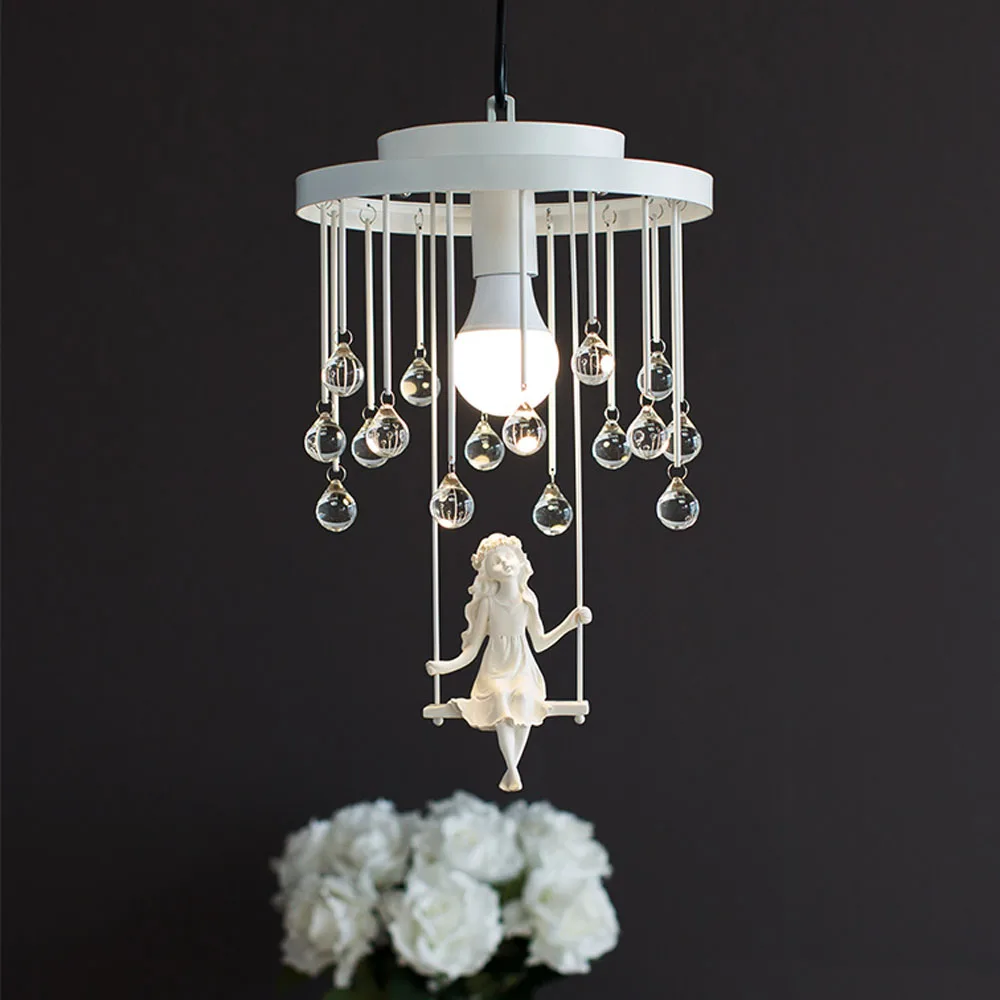 

HGHomeart Creative Cartoon Chandeliers LED Crystal Chandelier Kids Room luminarias Wrought Iron Lamp Lustre Suspension