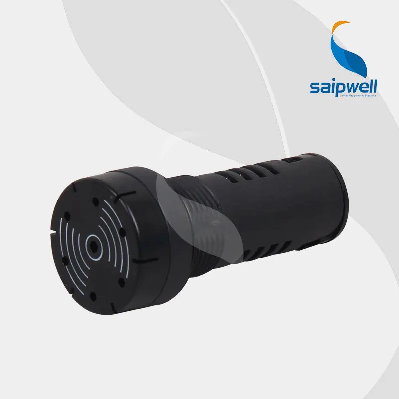 

Saipwell waterproof Round Black Buzzer Push Button Switch for electric controller cabinet (AC56-22FM)