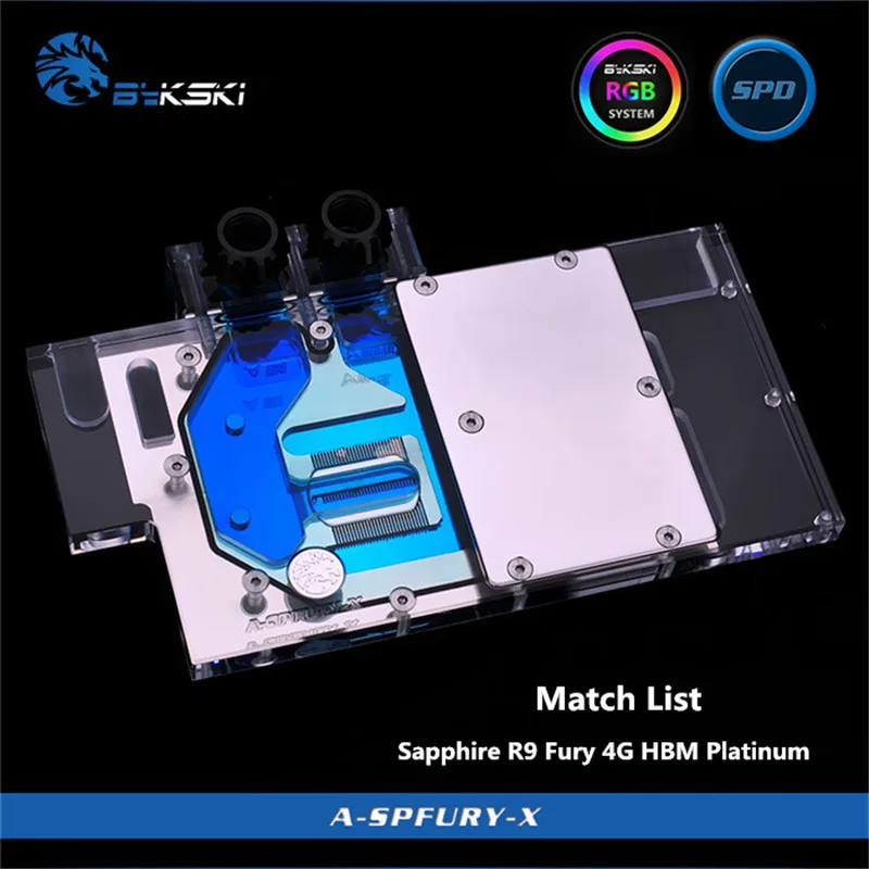 #Special Offers Bykski A-SPFURY-X Full Coverage GPU Water Block For Sapphire R9 Fury 4G HBM Platinum Graphics Card Cooler