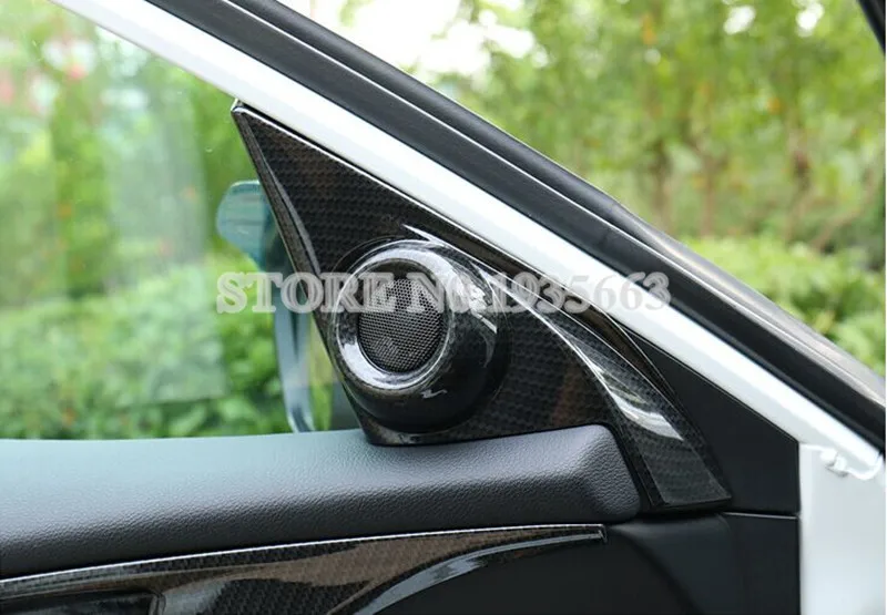 

For Honda Civic ABS Carbon Fiber Style Car Door Stereo Speaker Cover 2016-2017