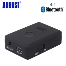 Bluetooth-приемник звука August MR230B_B с технологией aptX Low Latency и аудиовыходом 3.5 мм для автомобиля, колонок