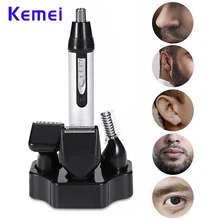 Kemei KM-6650 4 в 1 триммер для ушей в носу моющийся перезаряжаемый электробритва для ухода за лицом триммер для бровей Chlipper для мужчин и женщин