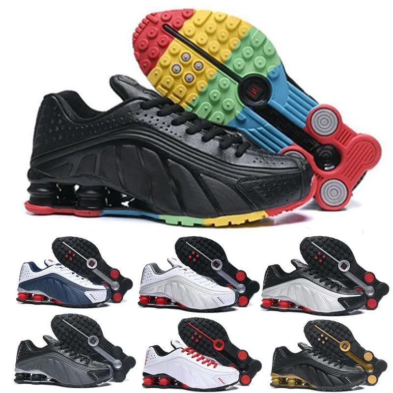 

2019 Running Shoes Shox DELIVER R4 Mens Shoes Chaussures OZ NZ 301 Sneakers Black White Increased Cushion Zapatillas Shoes