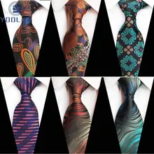 Роскошный мужской галстук 8 см Пейсли плед Полосатый шелковый галстук ЖАККАРДОВЫЙ тканый шеи мужские галстуки для формальных и деловых встреч и торжеств Вечерние