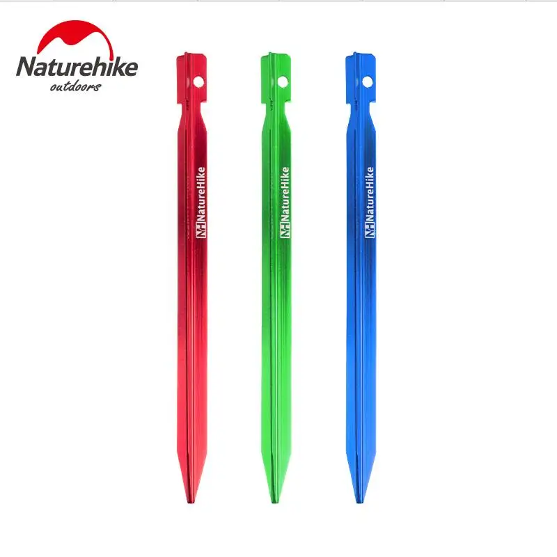 

NH 4pcs/pack 8pcs/pack Ultraligt 700I Aluminium Alloy Tent Peg Nail Stake with Rope Outdoor Camping equipment tent accessorie