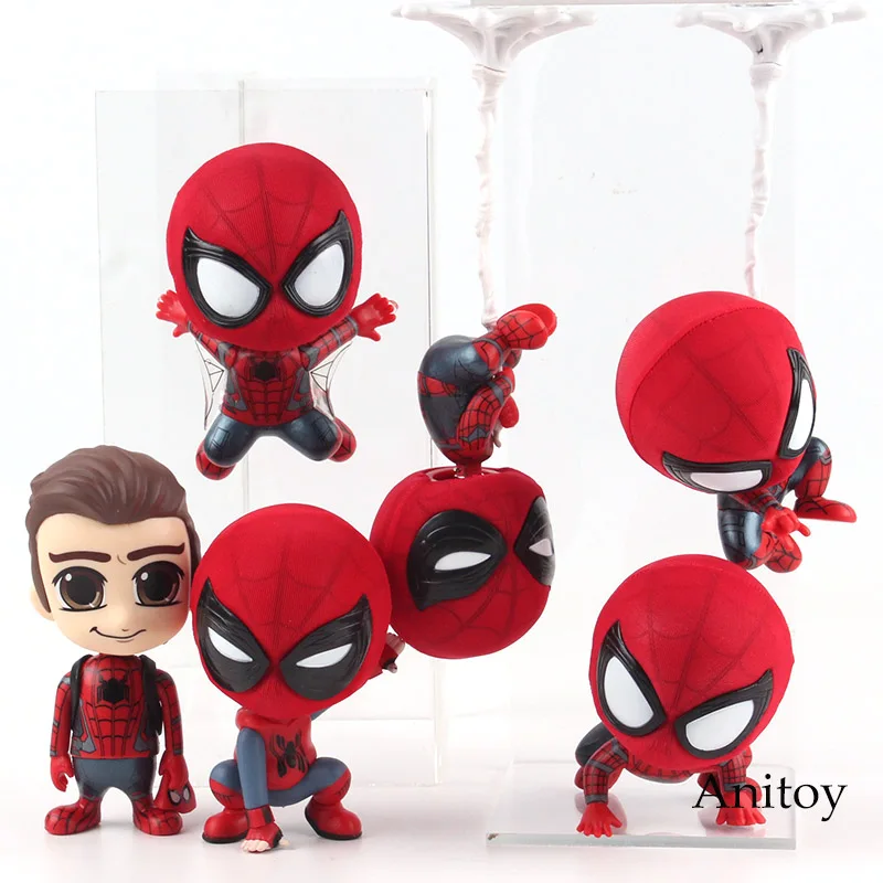 

Marvel Legends Spider Man Homecoming The Spiderman Q Version Mini Bobble Head PVC Figures Toys Car Home Decoration Doll Hot Toy