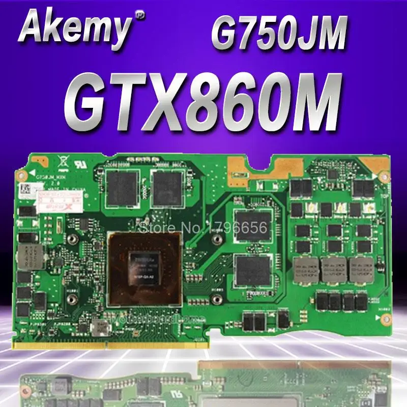 buy Akemy N15 GX A2 VGA For ASUS G750J GTX860M laptop Graphics card ROG G750J GeForce GTX860M with 2GB GDDR5 Test original