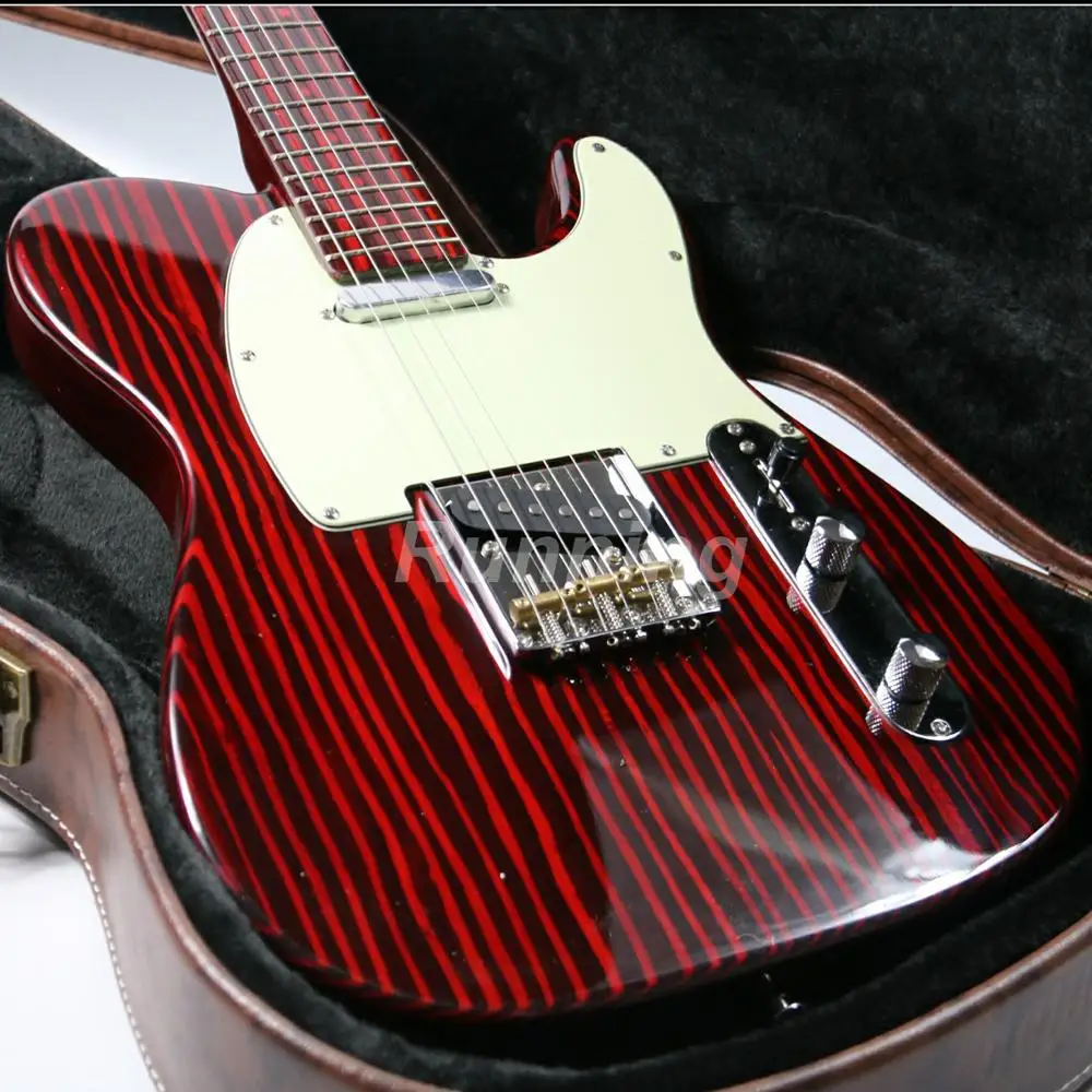 

Electric Guitar Heavy Relic TL Elctric Guitar Zebra Body Red Color
