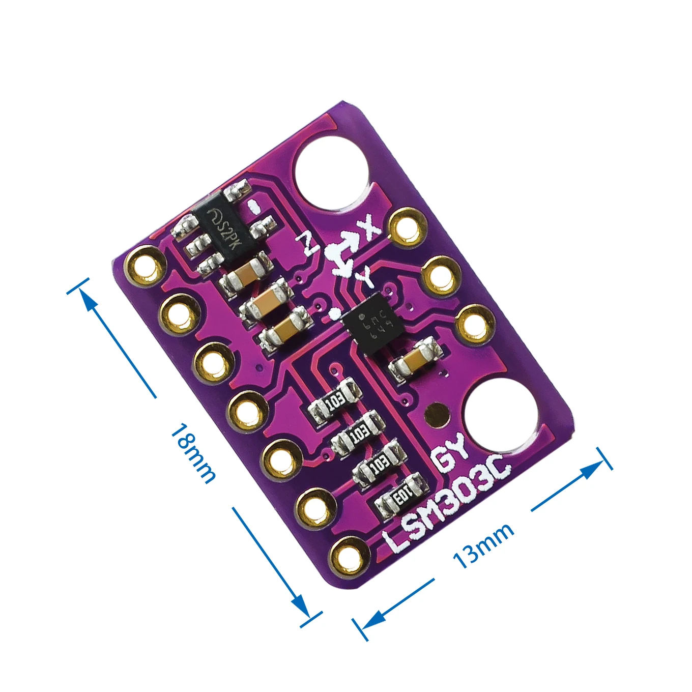 

LIS3MDL 3-Axis Tri-axis LSM303C 6DOF Magnetometer Accelerometer Magnetic Sensor Diy Electronic Board IIC I2C SPI Module