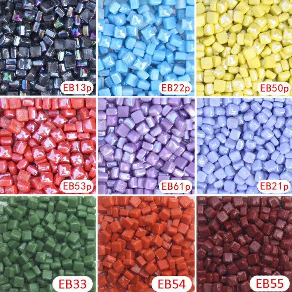 

200gram/320PCS, 8X8 MM Mini Square shape Recycle Glass Mosaic, Loose DIY Mosaic Art Hobbies craft material, DIY accessories