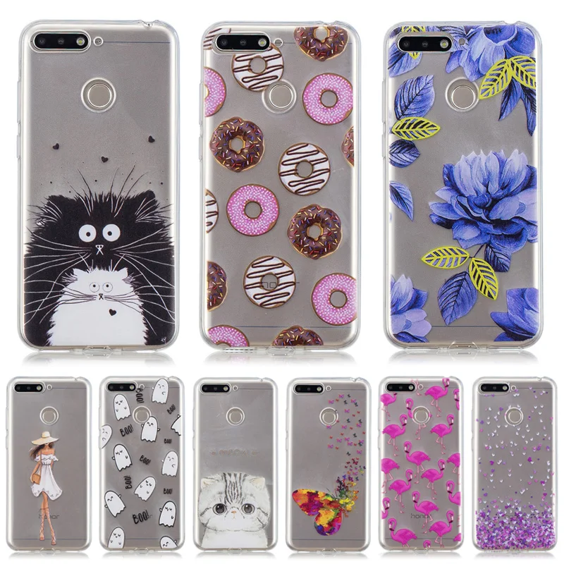 

Soft TPU Case For Huawei Honor 7A Pro Case Transparent Soft Silicone Back Cover For Huawei Y6 Prime 2018 Coque Etui Capinha