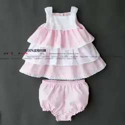 Новинка 2015 летнее платье одежда для маленьких девочек Платья для маленьких девочек жилет торт платье принцессы + Шорты костюм комплекты