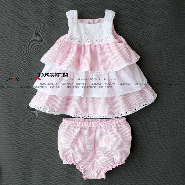 

new 2015 summer style dress baby girls clothes vestido infantil vest cake princess dress + shorts suit children clothing sets