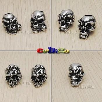 

1000pcs Skull Beads Outdoor Camp Paracord Bracelet Knife Lanyards Tactical Backpack Jewelry Making #FLQ077/78/79/80-S(Mix-s)