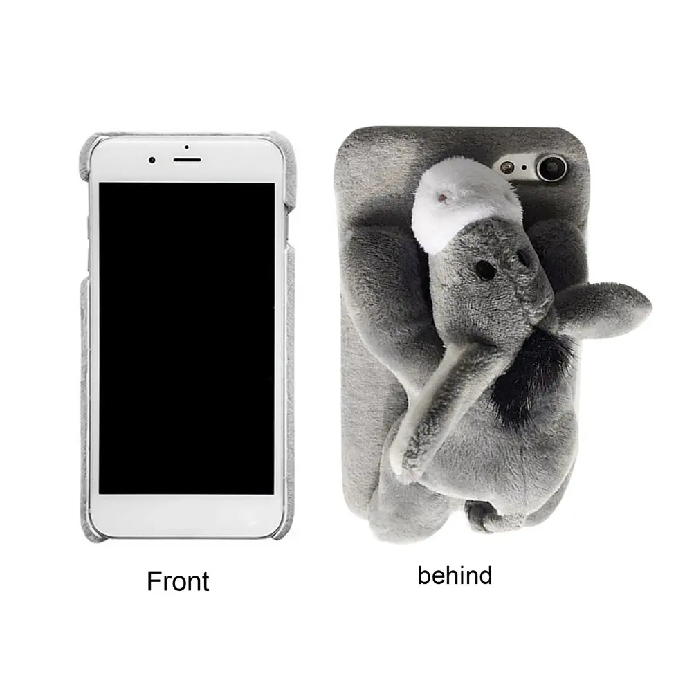 

8 pcs Lovely Cute 3D Donkey Doll Toys Plush Cell Phone Cases For iPhone Back Cover