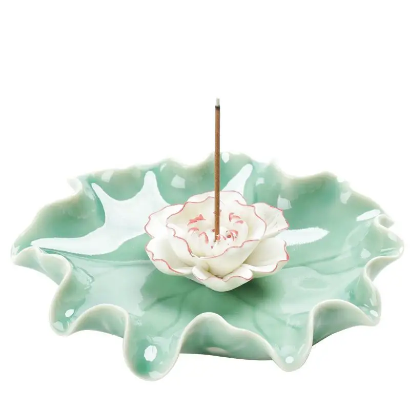 

Multifunction Incense Seat Lotus Incense Burner Crafts Mini Flowers Creative Incense Burner Decoration + Free 20pcs Fragrance
