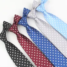8 cm masculino magro moda dot gravatas masculino fino poliéster pescoço gravata polka dot homem poliéster jacquard neckies para senhores