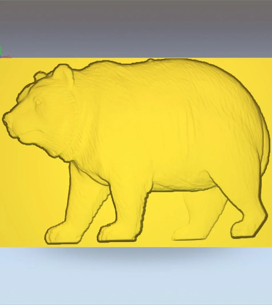 3d модель рельеф для ЧПУ в формате STL file Bear_c|3d model relief|3d relief modelfor cnc |