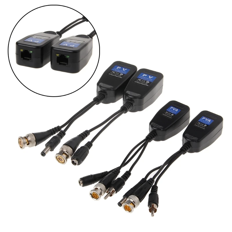 1 Пара Пассивный RJ45 CCTV силовой видео балун трансивер HDCVI HDTVI AHD аналоговый