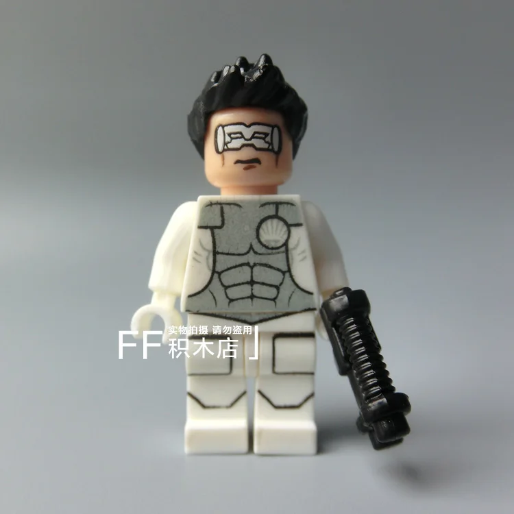 

Single Sale Super Heroes Avengers White Green Lantern with GUN minifig Marvel Model DIY Building Blocks Kids Toy Gift