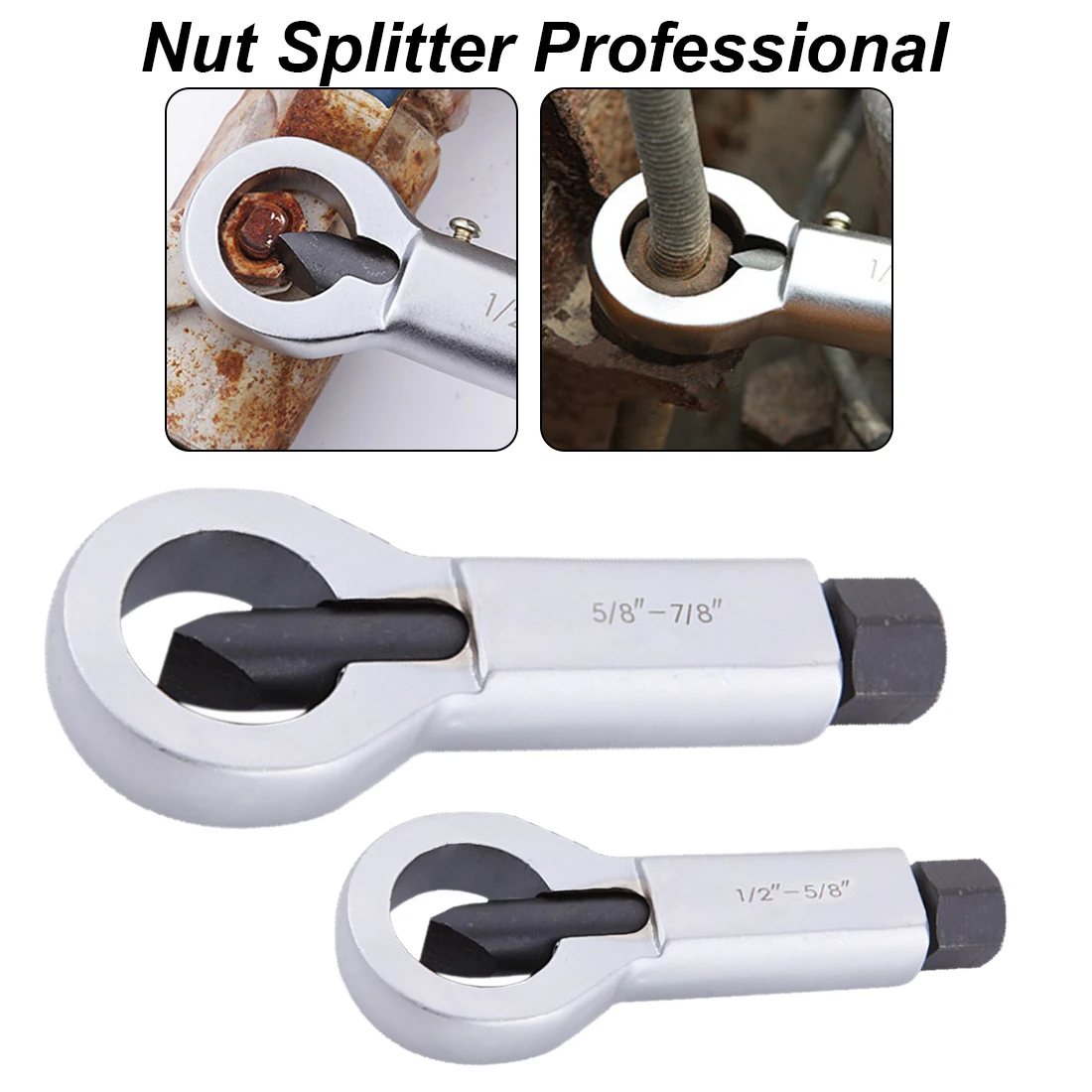 

Nut break opener 1Pc Heavy Duty Rust Resistant Damaged Nut Splitter Nut separator Nut Splitter Spanner Remove Cutter tool