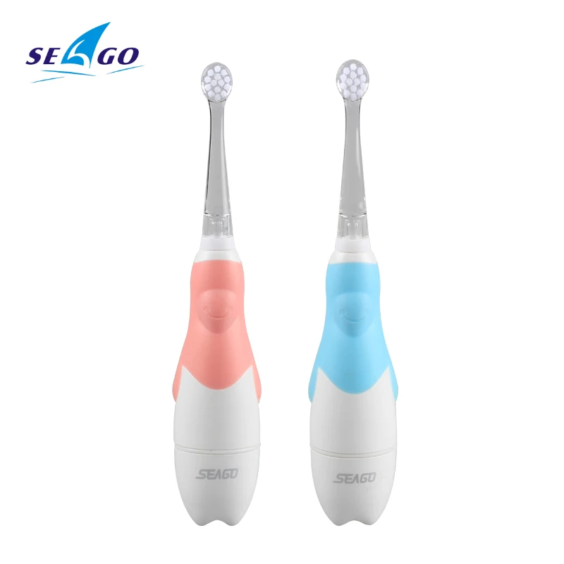Электрическая зубная щетка SEAGO подходит для детей от 0 до 3 лет, автоматическая зубная щетка, водонепроницаемый белый светодиодный светильник, подарок SG513