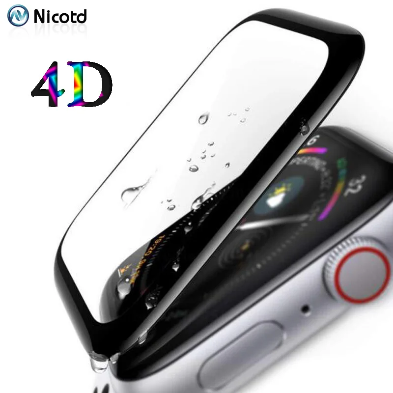 Для i Watch Series 4 40 мм 44 4D Закаленное стекло пленка для Apple изогнутая Защитная экрана |
