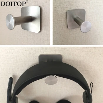 

DOITOP Durable Metal Wall Headphone Stand 6 cm Home Use Internet Cafes Headband Hook Earphone Headset Bracket Holder Stand A3