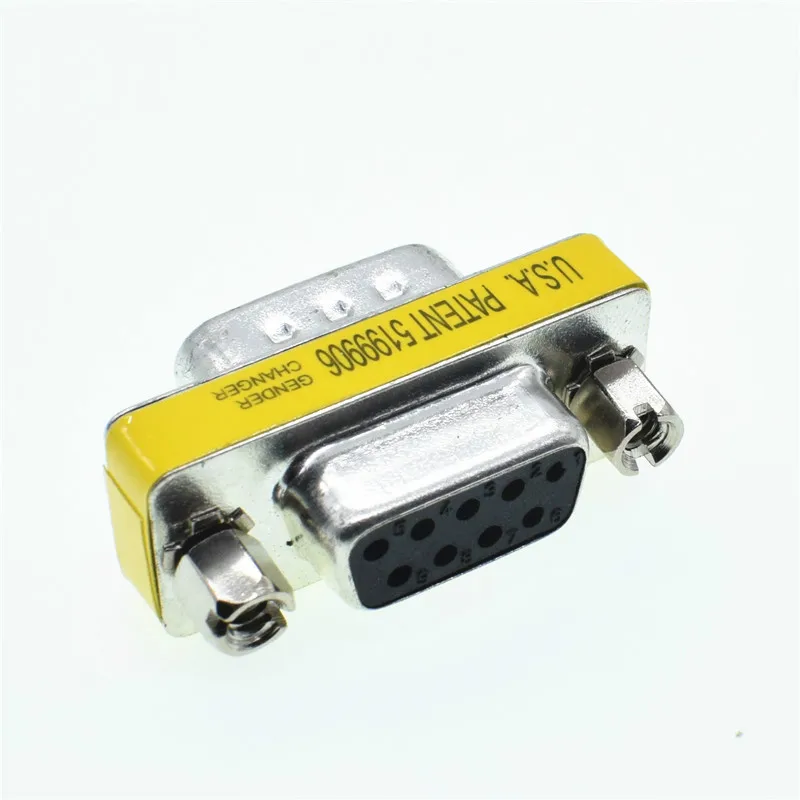 Female to Male DB9 9Pin D-Sub соединители мини-адаптер для смены пола RS232 последовательный соединитель мужчин и женщин-мужчин - Цвет: Female to Male