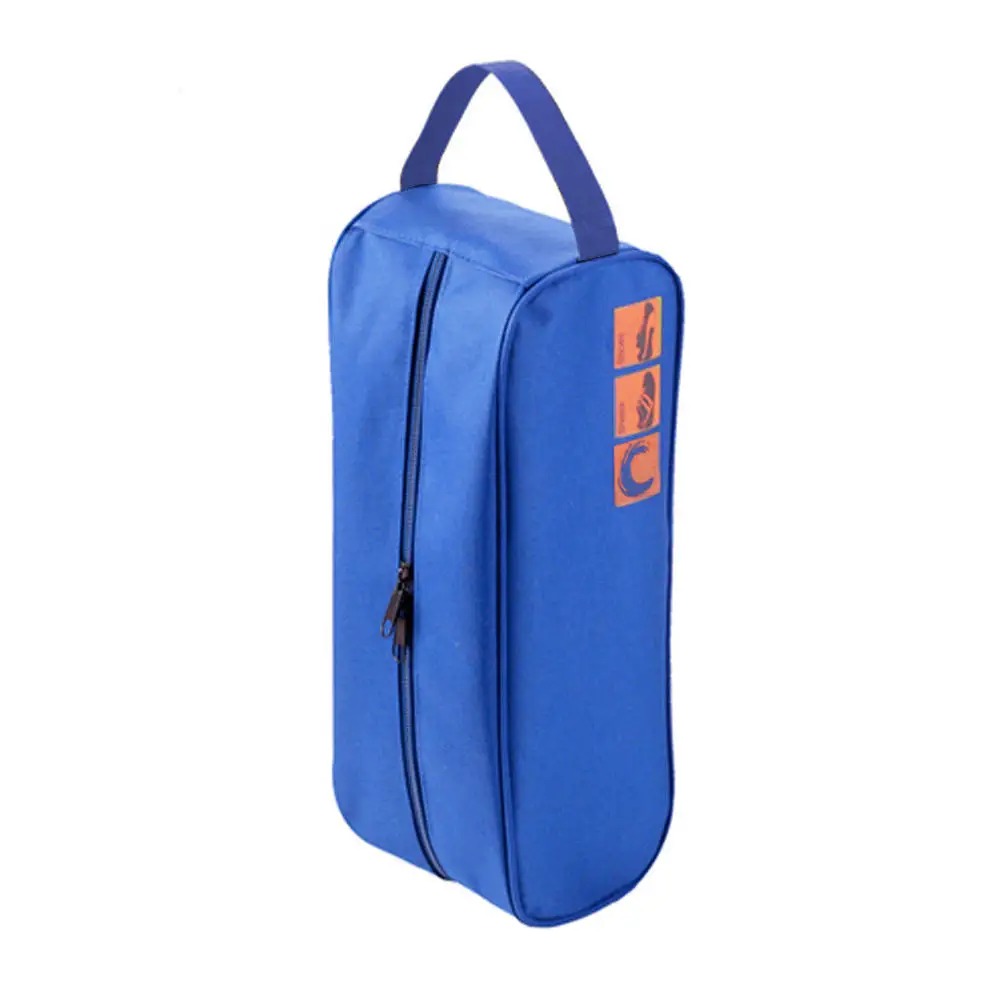 

Golf Bowling Shoes Bag Zipper Design Outdoor Travel Camping Carry Storage Case Box Dustproof Waterproof Blue 33cm x 12cm x 12cm