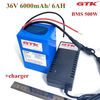 

GTK 36V 6000mAh 6Ah Lithium ion battery 18650 10S2P pack for 500w power car motor 350w 36v 250w wheel ebike + 42v 2A charger