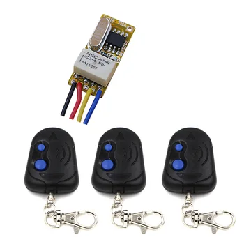 

DC3.5v~12V Micro Wireless Remote Control Switch Garage Door Curtain Lighting Switch Receiver Transmitter 315Mhz/433Mhz