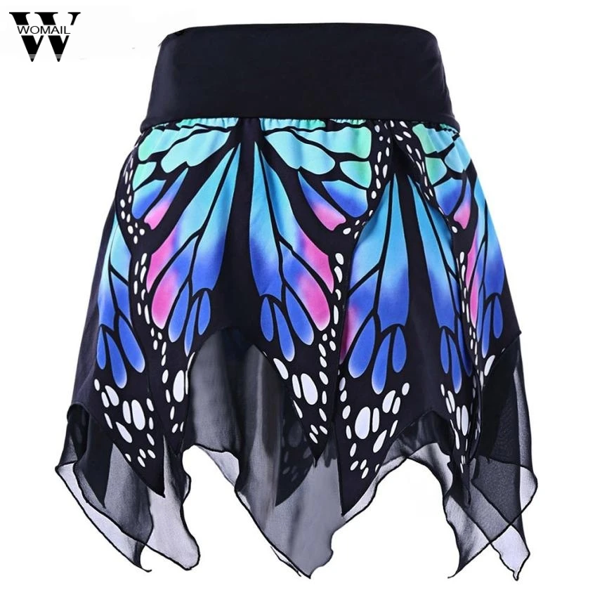 Womail Для женщин бабочка мода для девочек пикантные Высокая Талия Форма плиссированная юбка уличный стиль L30719