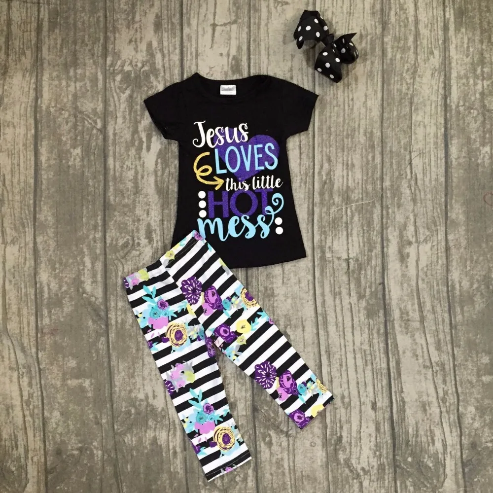 font b baby b font girls Spring Summer boutique clothing children girls JESUS loves this