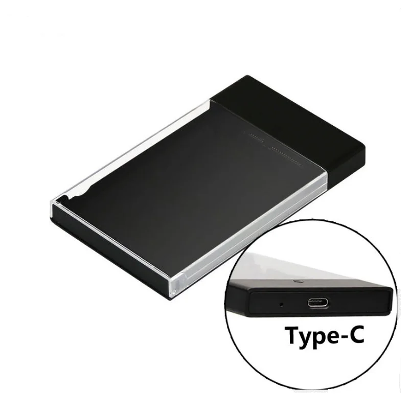 Прозрачный чехол для жесткого диска USB 3,1 UASP type C на Sata 3,0 2,5 дюйма с кабелем type C