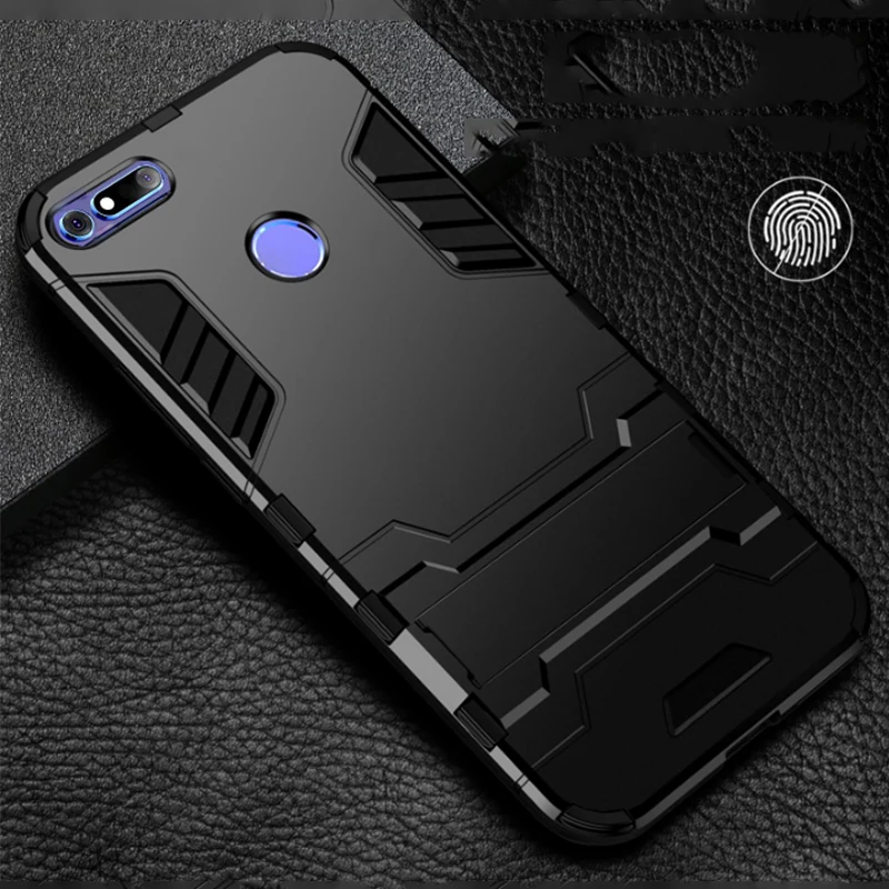 

For Honor View 20 Case Armor PC Cover Durable TPU Rim Phone Case On For Huawei View20 V20 Cover Full Protection Kickstand Bumper