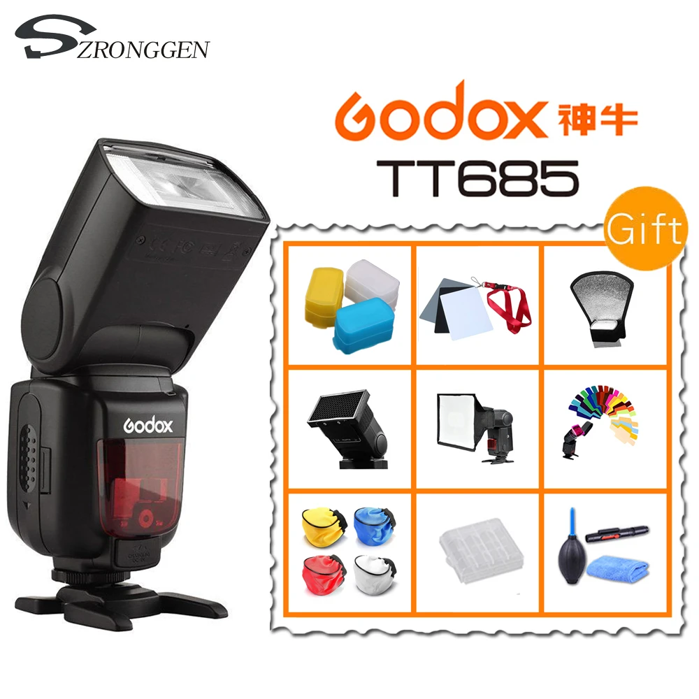 Godox Tt685 Flash Ttl Camera Flash Speedlite High Speed 1 8000s Gn60 For Canon Nikon Sony Fujifilm Olympus Dslr Camera Gifts Flash Speedlite Godox Tt685flash Ttl Aliexpress