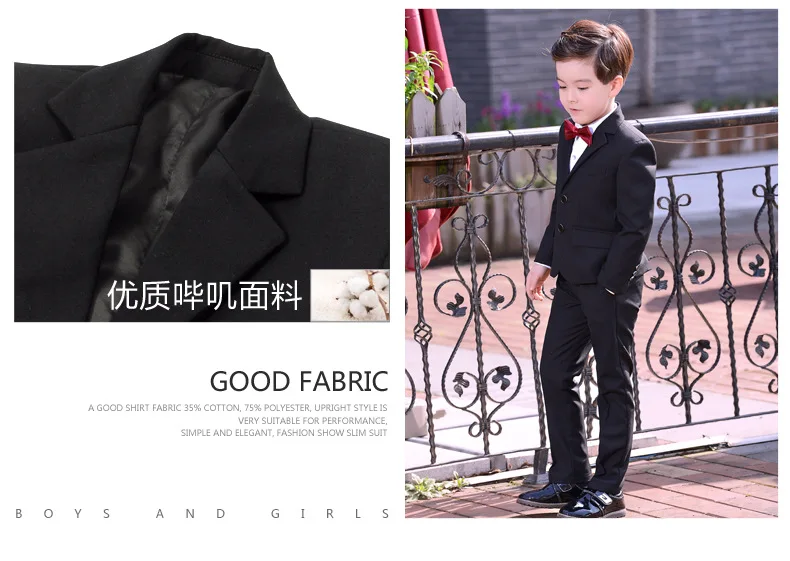  Clothing for Boys Suits Formal set Boys Clothes (Blazer+pant+shirt ) children Wedding wear Blazer Piano Costume School (1)
